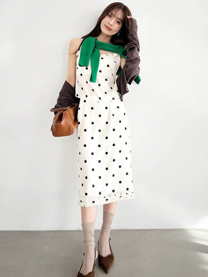 SNIDEL「フリルディテールミディスカート」|スカート|