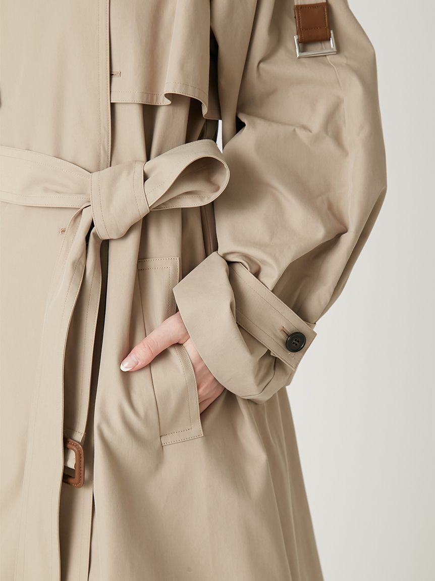 FRAY I.D「シャンブレーツイルロングトレンチコート／撥水」|トレンチコート|