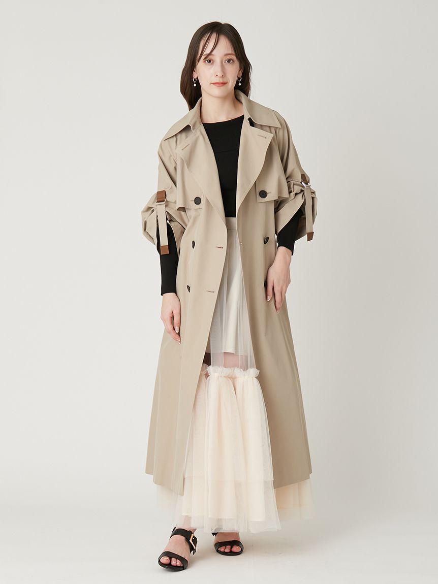 FRAY I.D「シャンブレーツイルロングトレンチコート／撥水」|トレンチコート|