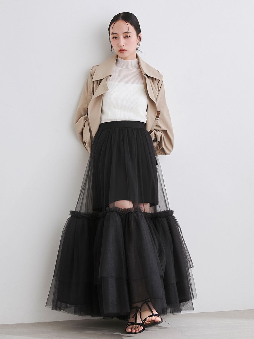 FRAY I.D「シャンブレーツイルロングトレンチコート／撥水」|トレンチコート|