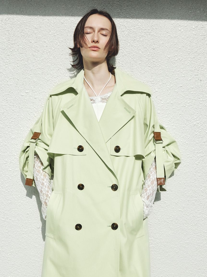 FRAY I.D「シャンブレーツイルロングトレンチコート／撥水」|トレンチコート|