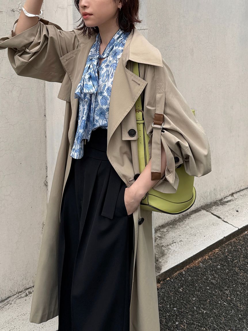 FRAY I.D「シャンブレーツイルロングトレンチコート／撥水」|トレンチコート|