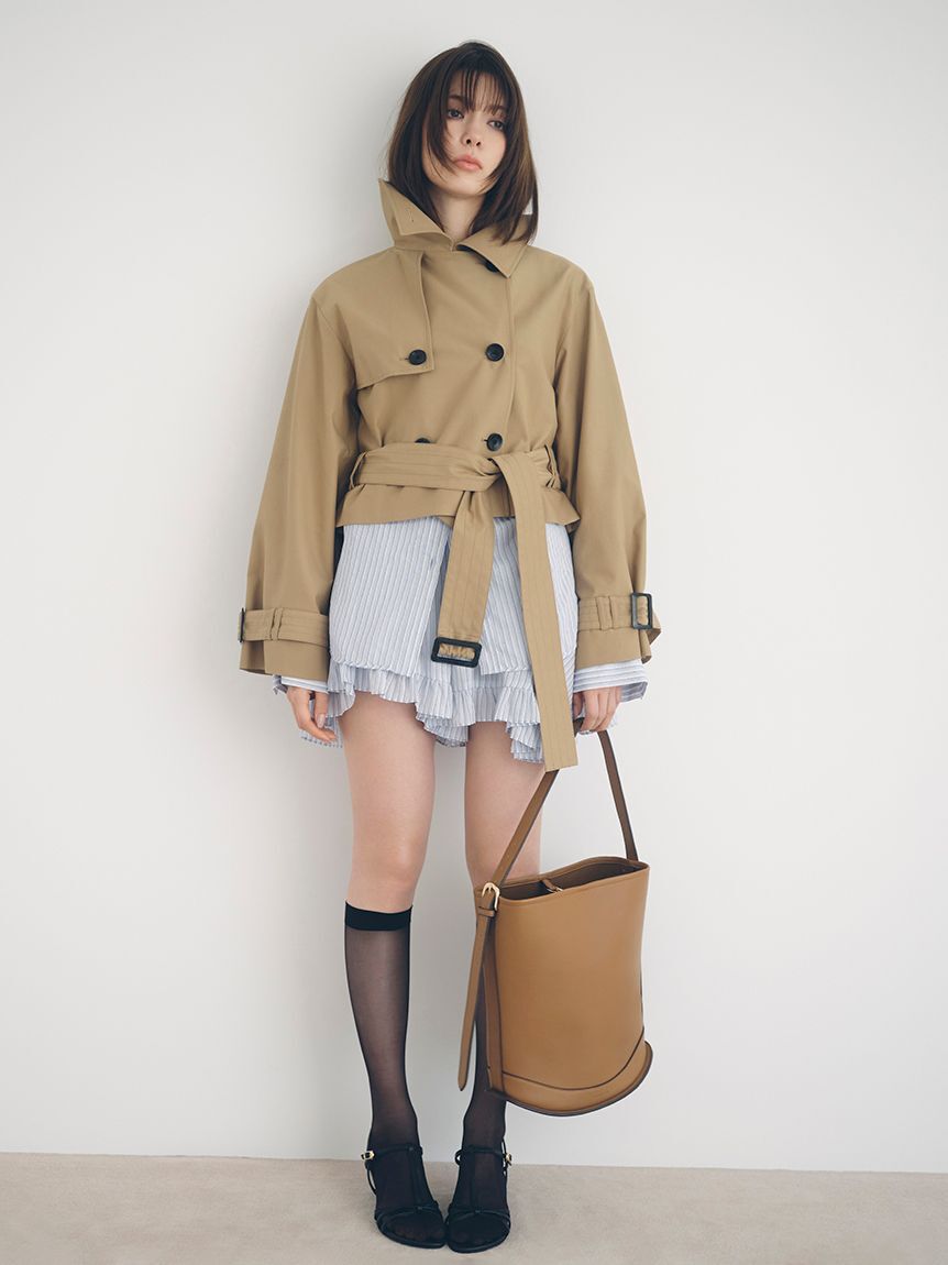 FRAY I.D「ボリュームスリーブショートトレンチコート／撥水」|トレンチコート|