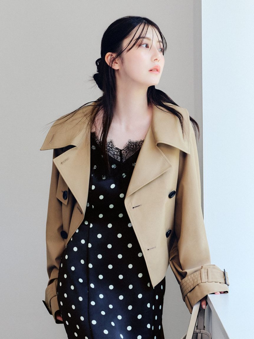 FRAY I.D「ボリュームスリーブショートトレンチコート／撥水」|トレンチコート|