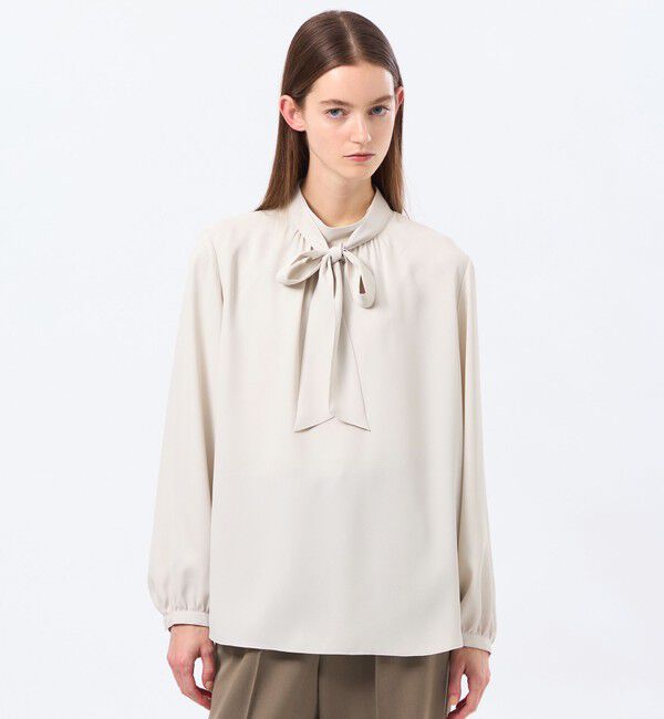 MACKINTOSH PHILOSOPHY「【LEE4月号/蛯原友里さん着用】アムンゼンボウタイブラウス」|シャツ・ブラウス|ベージュ
