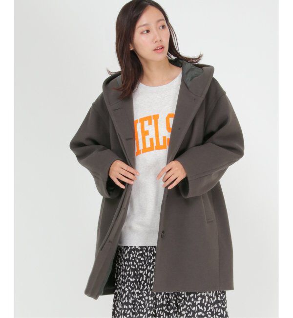 ikka「RENU メルトンミドル丈フードジャケット」|その他|