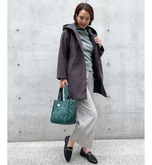 ikka「RENU メルトンミドル丈フードジャケット」|その他|