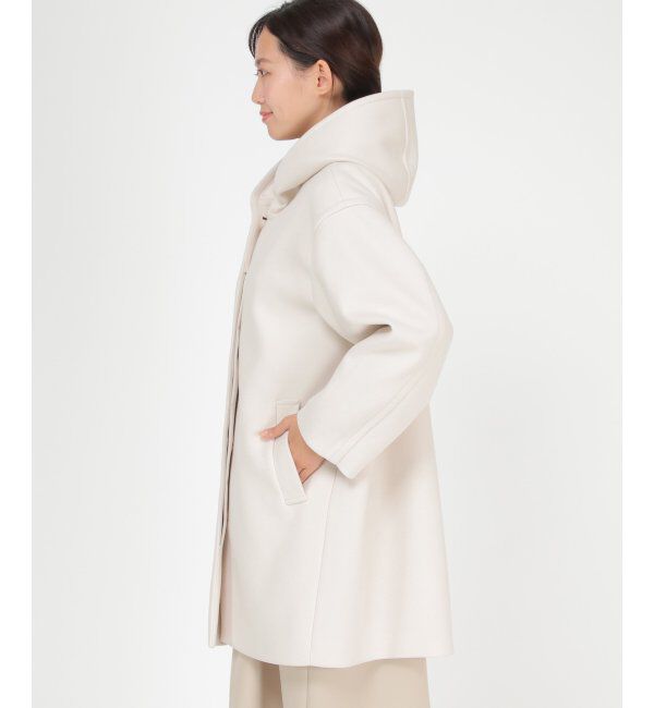 ikka「RENU メルトンミドル丈フードジャケット」|その他|