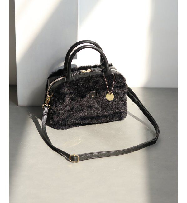 ikka「エコファー2WAYミニショルダーバッグ」|その他|ブラック