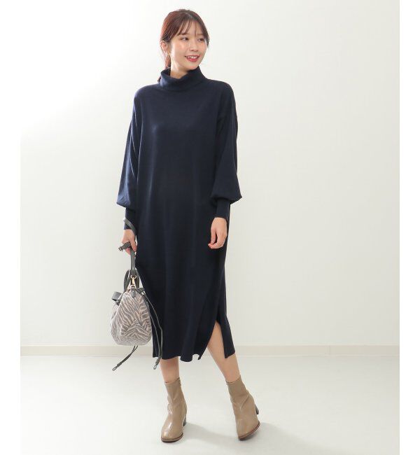 IKKA LOUNGE「タートルニットスリットワンピース」|その他|