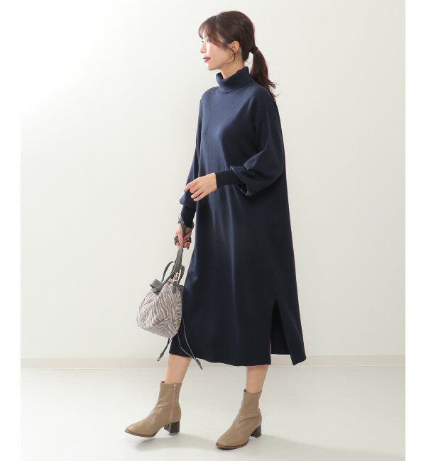 IKKA LOUNGE「タートルニットスリットワンピース」|その他|