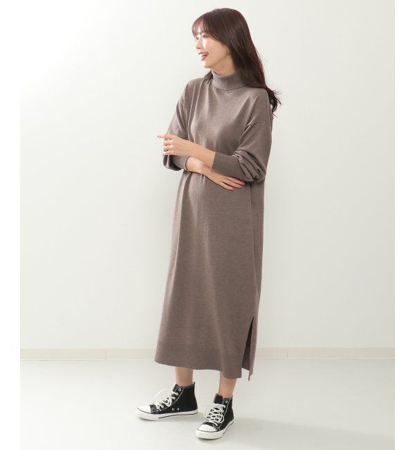 IKKA LOUNGE「タートルニットスリットワンピース」|その他|