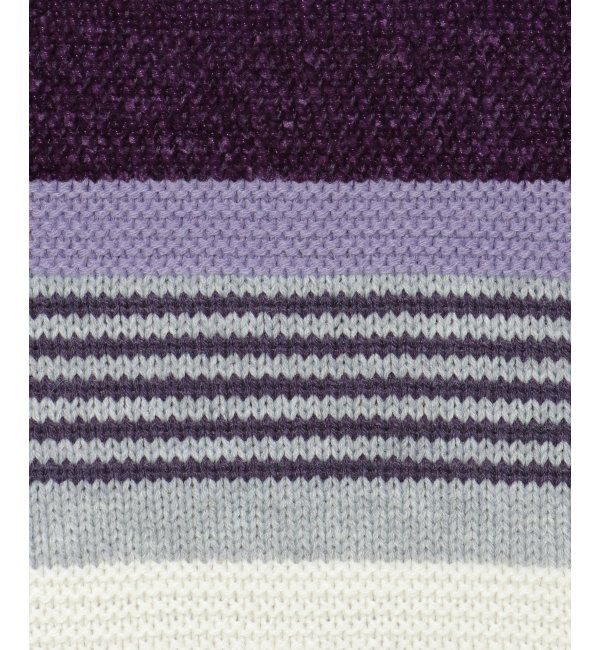 ikka「【洗濯機で洗える】モールミックスボーダーニット」|プルオーバー|