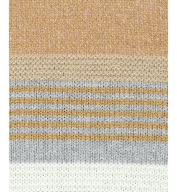 ikka「【洗濯機で洗える】モールミックスボーダーニット」|プルオーバー|