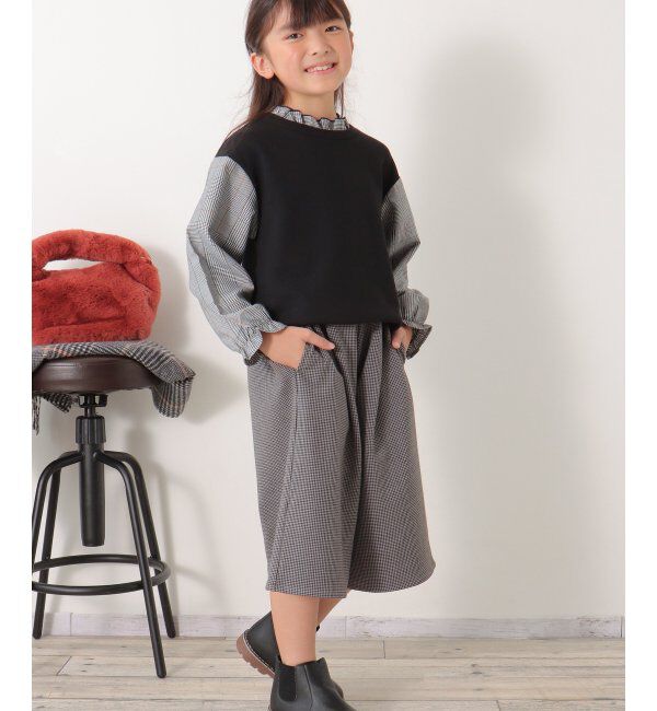 ikka kids「チェック柄ストレッチガウチョ」|その他|