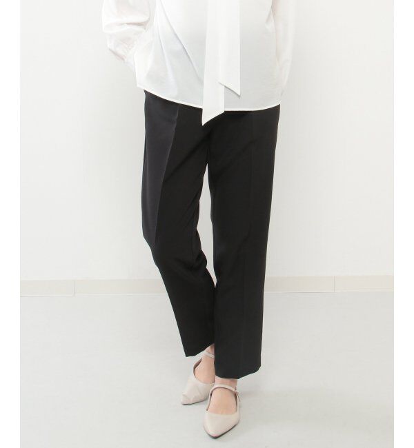 IKKA LOUNGE「ウォッシャブルテーパードパンツ」|その他|ブラック