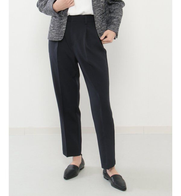 IKKA LOUNGE「ウォッシャブルテーパードパンツ」|その他|ネイビー
