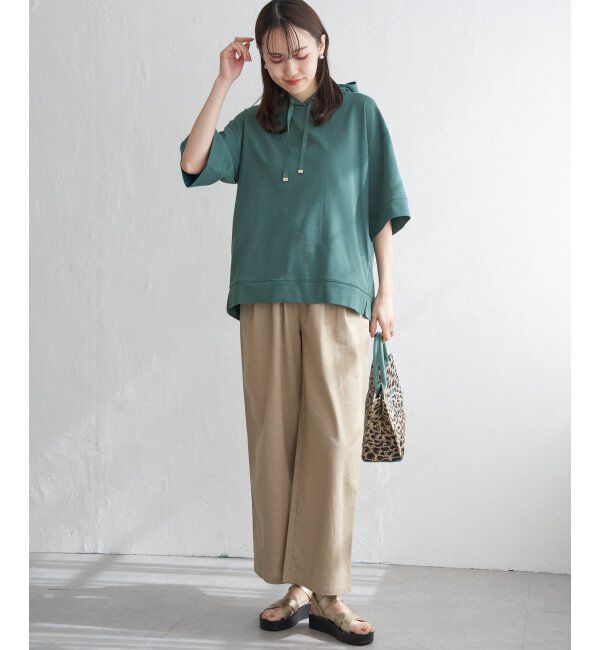 ikka「麻混ベルト付きイージーパンツ」|その他|