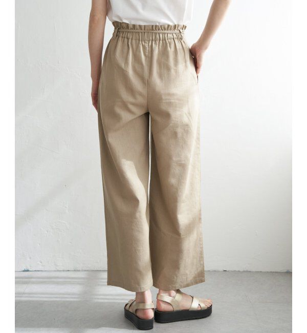 ikka「麻混ベルト付きイージーパンツ」|その他|