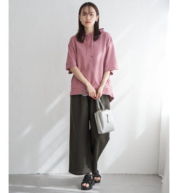 ikka「麻混ベルト付きイージーパンツ」|その他|