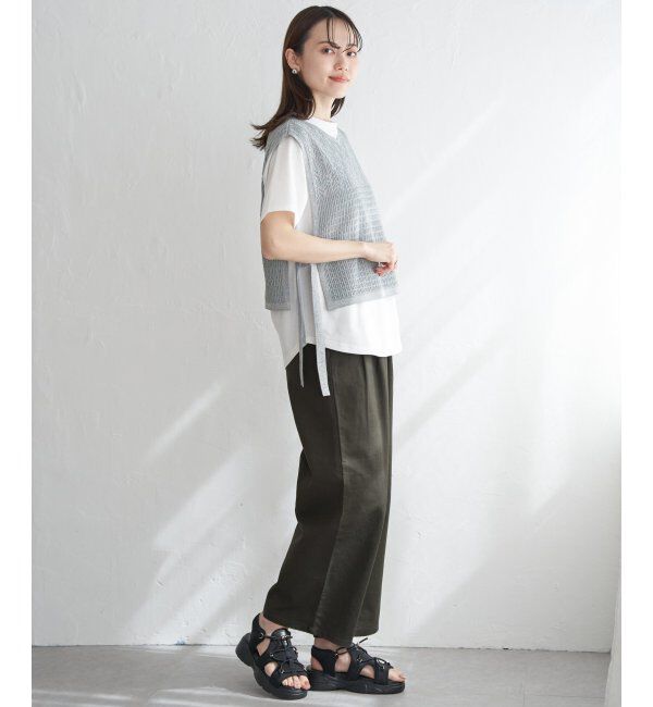 ikka「麻混ベルト付きイージーパンツ」|その他|