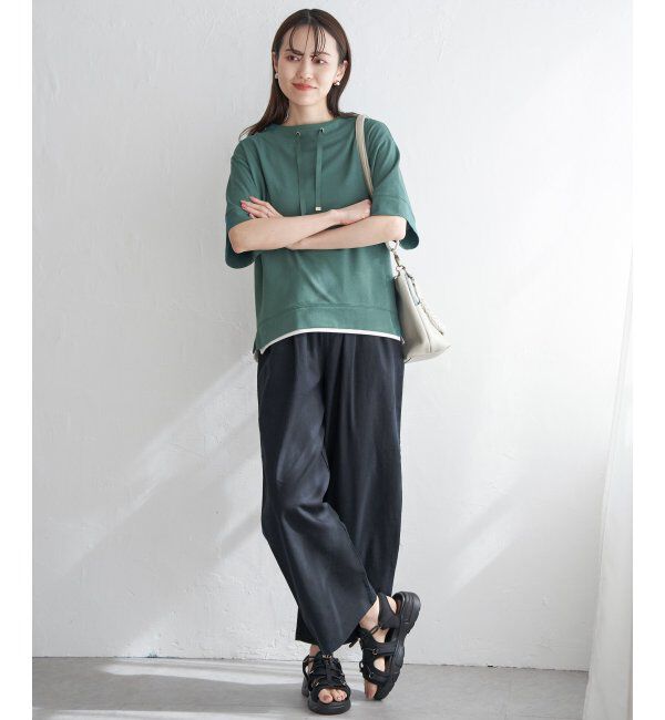 ikka「麻混ベルト付きイージーパンツ」|その他|