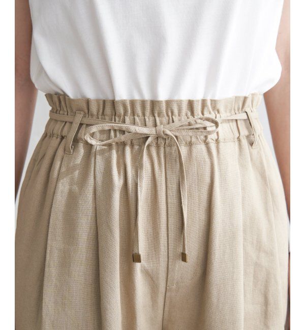 ikka「麻混ベルト付きイージーパンツ」|その他|
