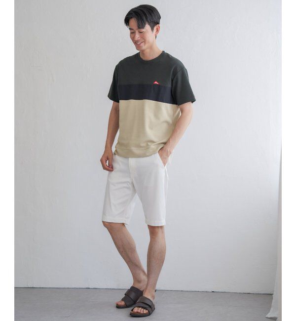 ikka「URBAN NATURE LIFE アーバンネイチャーライフ ワンポイント切り替えTシャツ」|Tシャツ・カットソー|