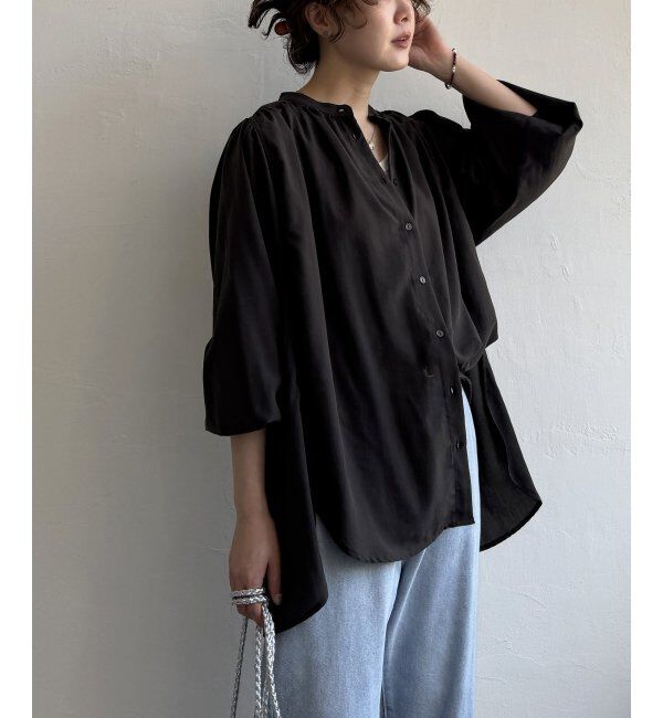 Lbc with Life「キリュウゾメバンドカラーチュニック」|シャツ・ブラウス|