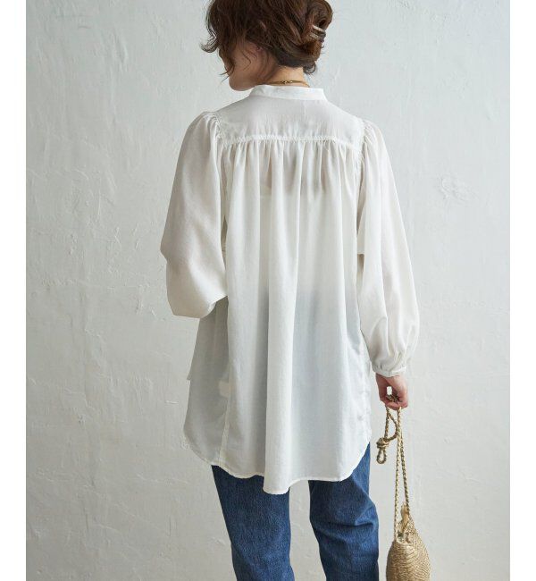 Lbc with Life「キリュウゾメバンドカラーチュニック」|シャツ・ブラウス|