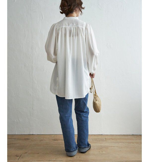 Lbc with Life「キリュウゾメバンドカラーチュニック」|シャツ・ブラウス|