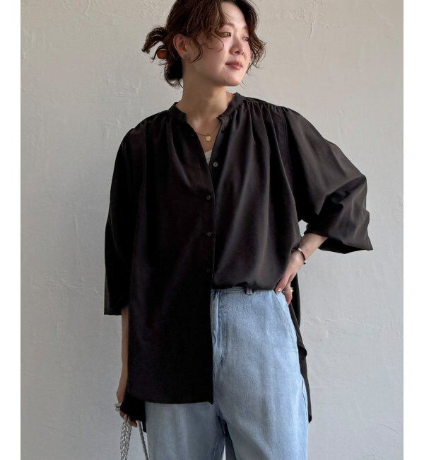 Lbc with Life「キリュウゾメバンドカラーチュニック」|シャツ・ブラウス|