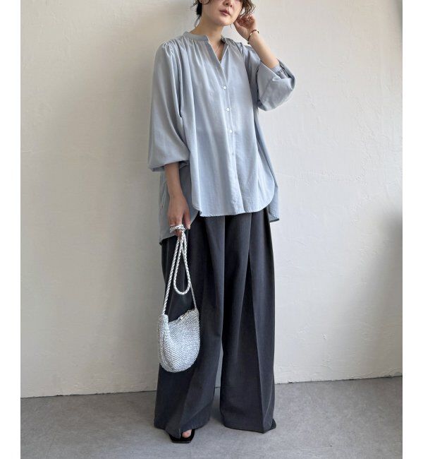 Lbc with Life「キリュウゾメバンドカラーチュニック」|シャツ・ブラウス|