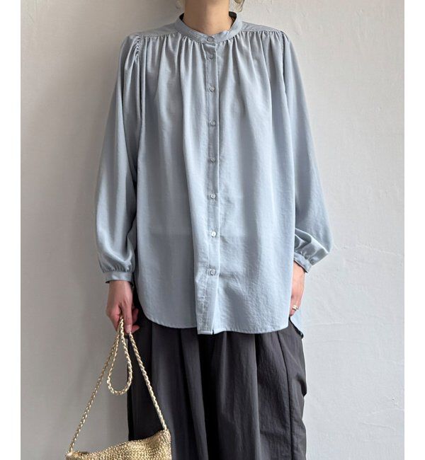 Lbc with Life「キリュウゾメバンドカラーチュニック」|シャツ・ブラウス|