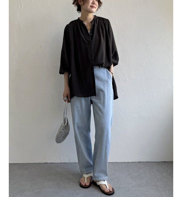 Lbc with Life「キリュウゾメバンドカラーチュニック」|シャツ・ブラウス|