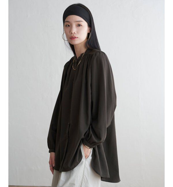 Lbc with Life「キリュウゾメバンドカラーチュニック」|シャツ・ブラウス|