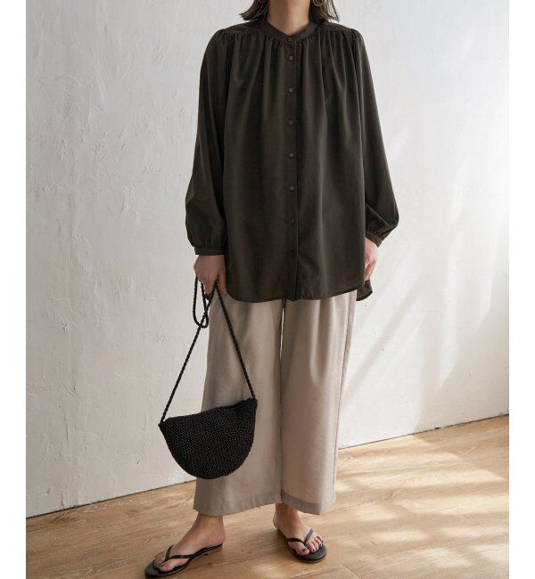 Lbc with Life「キリュウゾメバンドカラーチュニック」|シャツ・ブラウス|