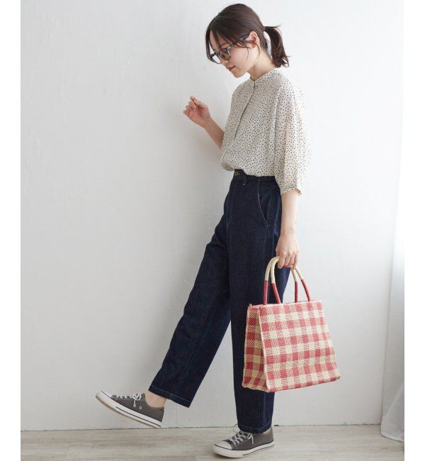 Lbc with Life「シャーリングバンドカラーブラウス」|シャツ・ブラウス|