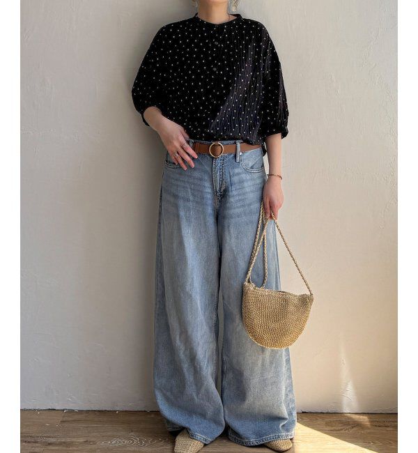 Lbc with Life「シャーリングバンドカラーブラウス」|シャツ・ブラウス|