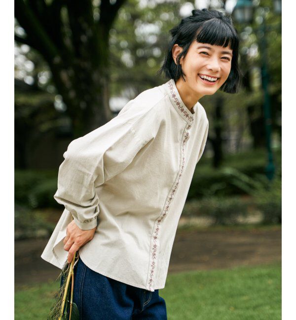 Lbc with Life「エクリュ エンブロイダリーシャツ」|シャツ・ブラウス|