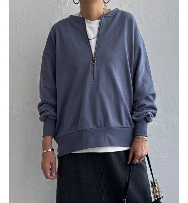 Lbc with Life「ハーフジップ裏毛プルオーバー」|その他|ブルー