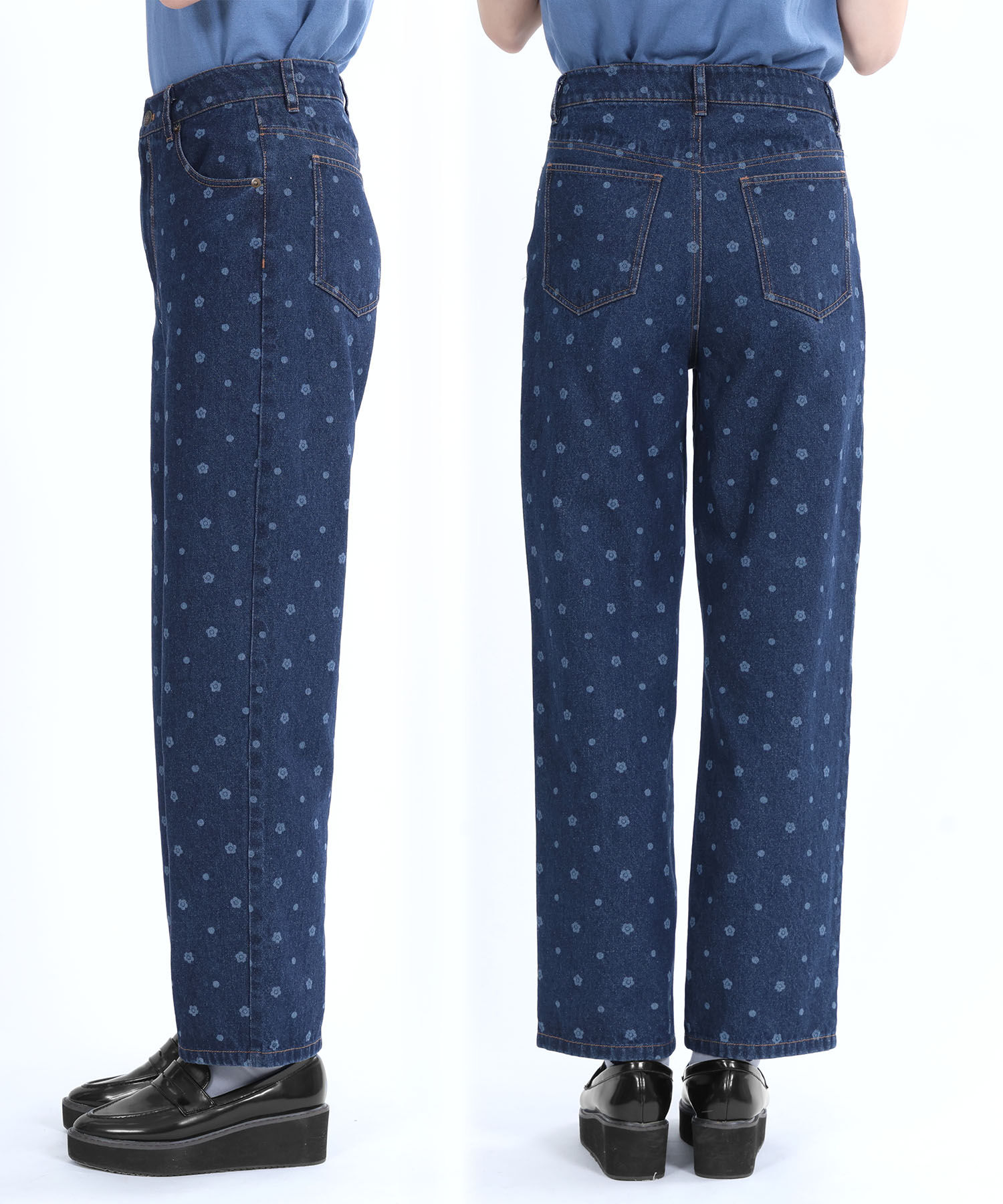 MARY QUANT「デイジードットデニム パンツ」|デニム|