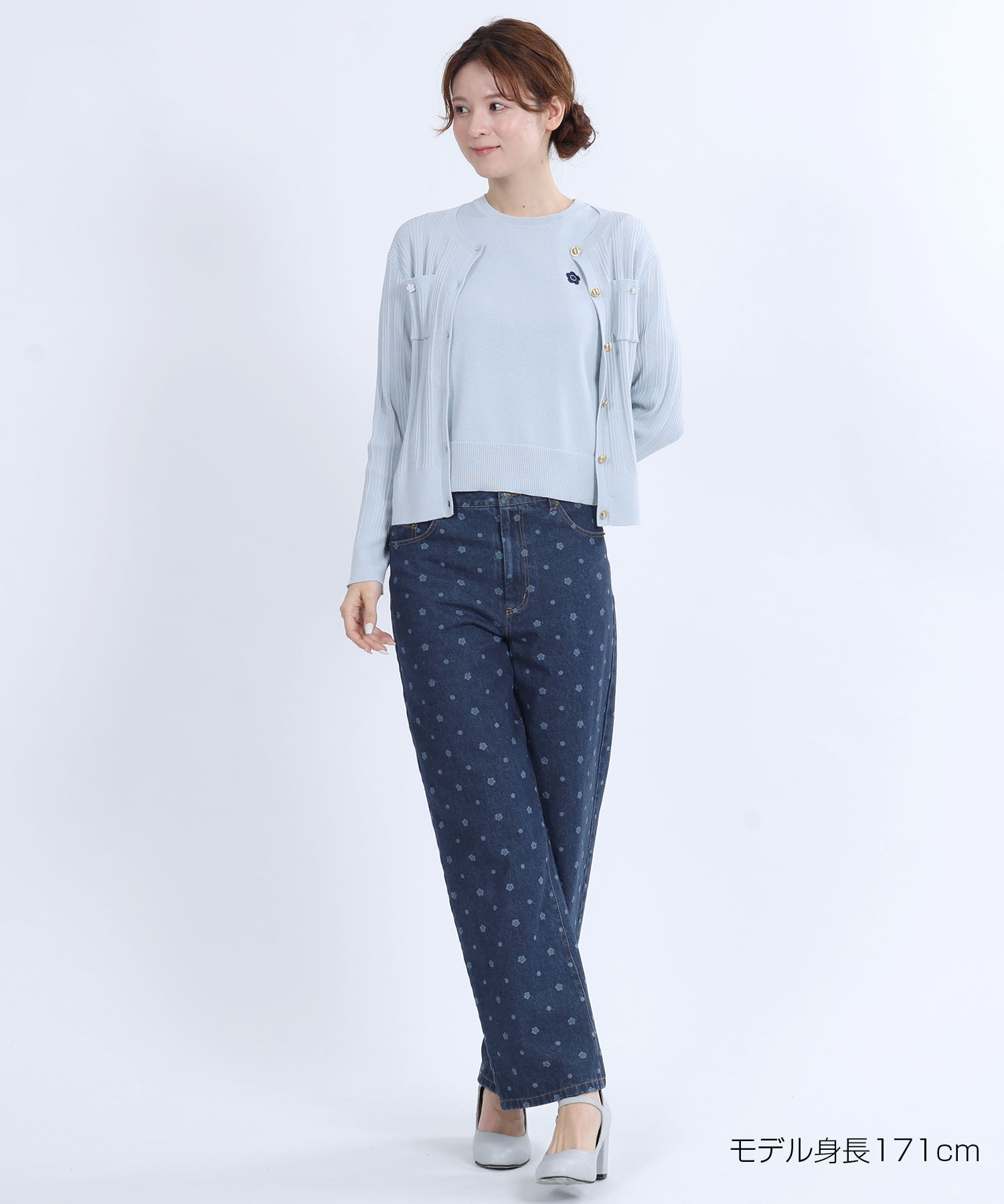 MARY QUANT「デイジードットデニム パンツ」|デニム|