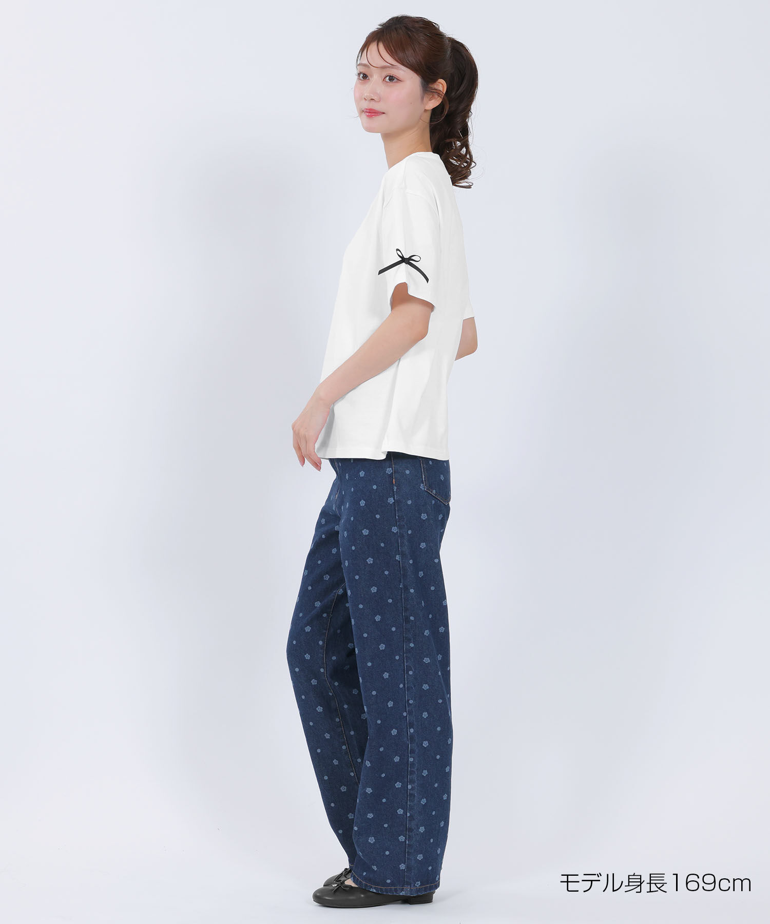 MARY QUANT「デイジードットデニム パンツ」|デニム|