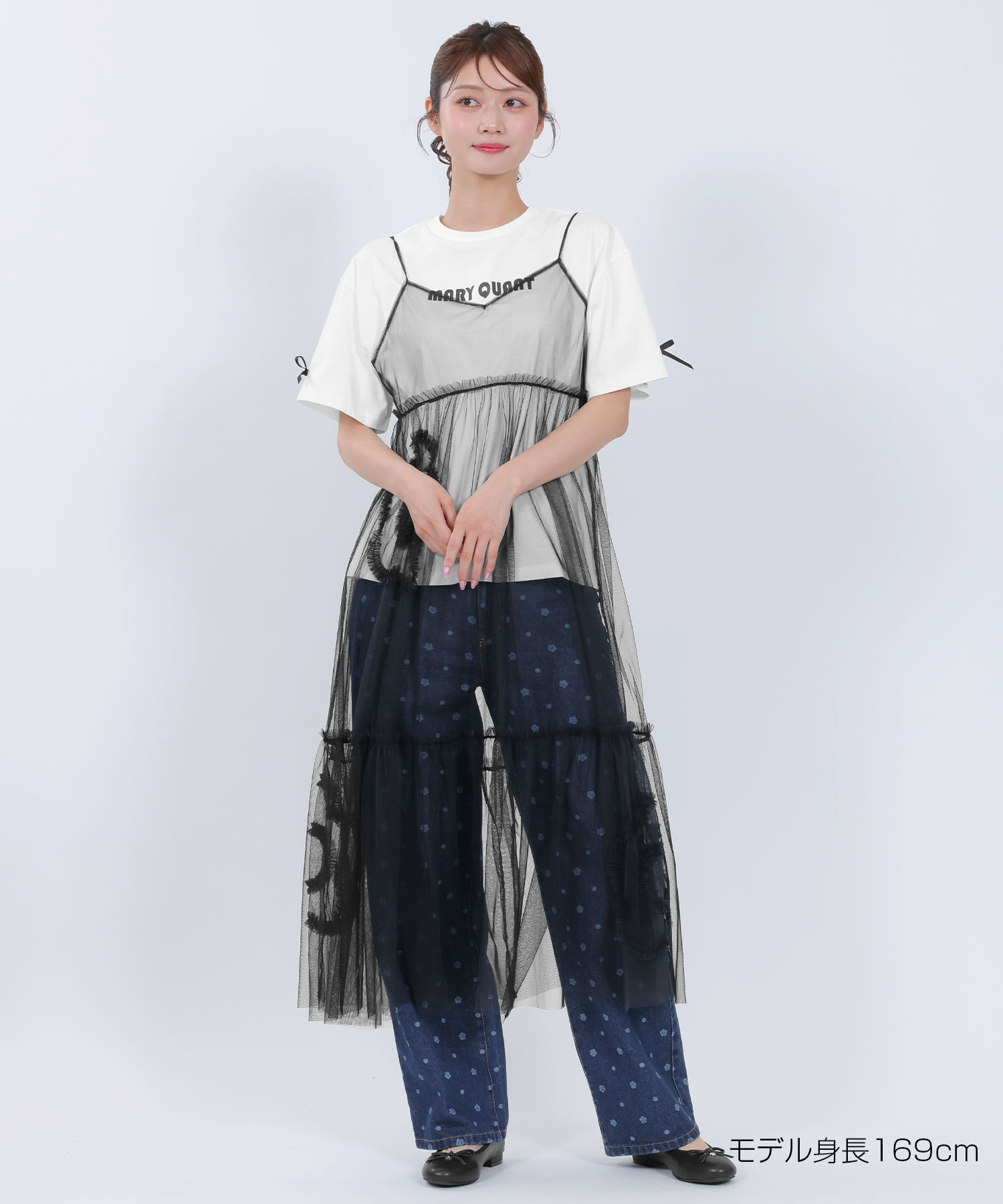 MARY QUANT「デイジードットデニム パンツ」|デニム|