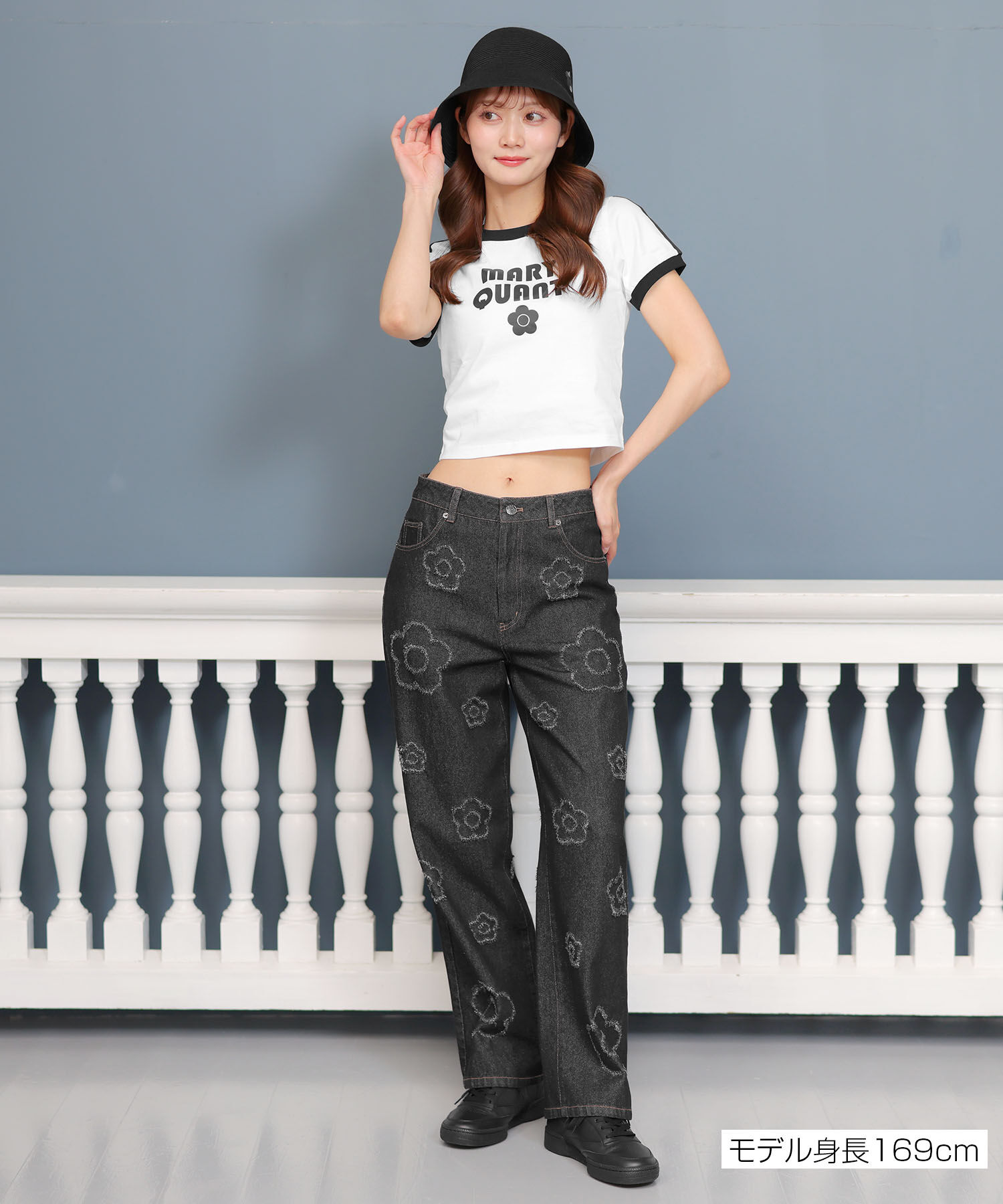 MARY QUANT「ランダムデイジーデニム パンツ」|デニム|