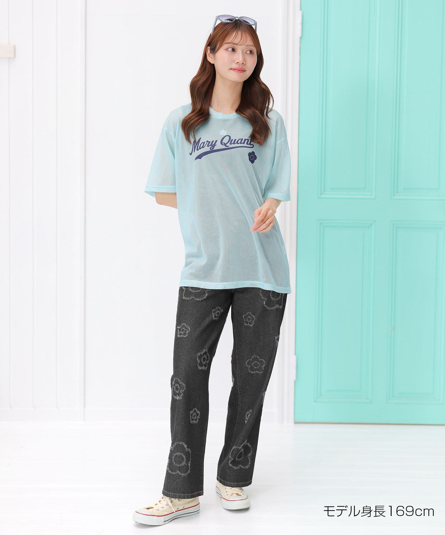 MARY QUANT「ランダムデイジーデニム パンツ」|デニム|