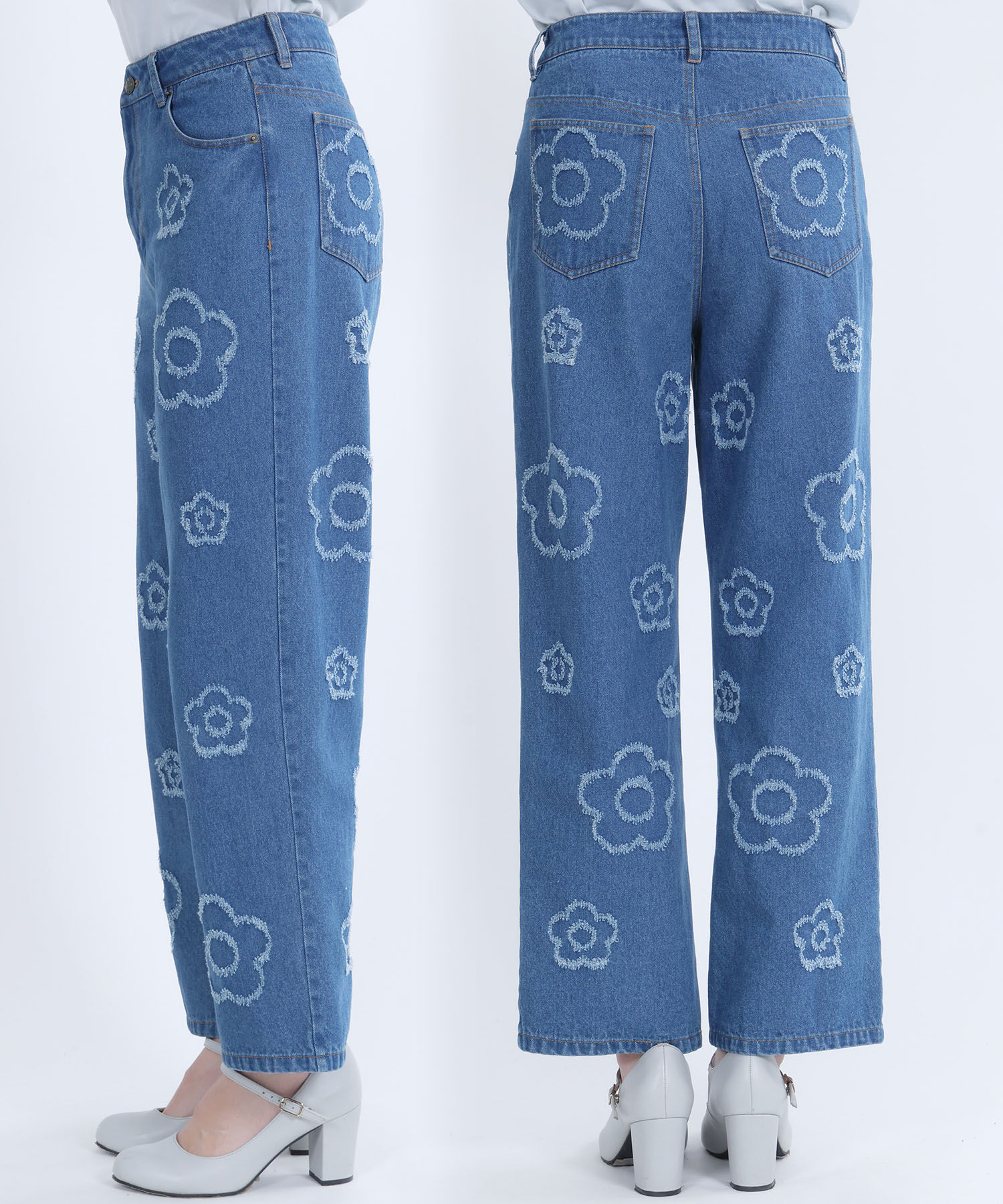 MARY QUANT「ランダムデイジーデニム パンツ」|デニム|