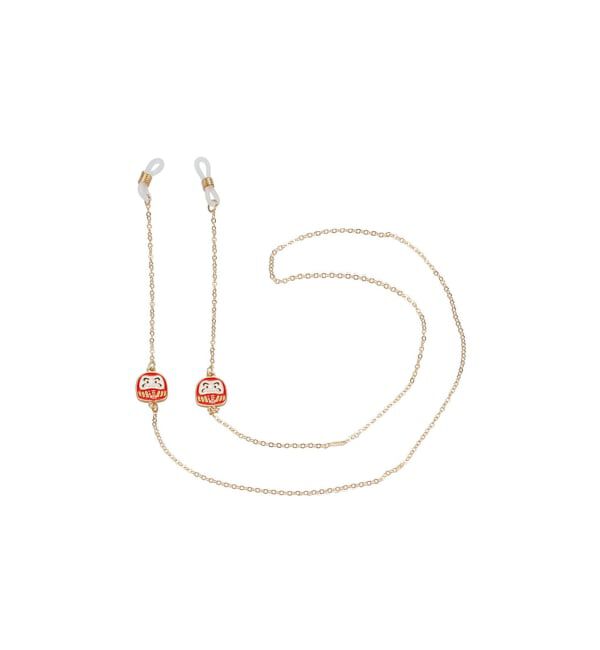  「メガネ・サングラス ストラップ、落下・ズレ防止、眼鏡チェーン、グラスホルダー、首掛け 置き忘れ防止 」|サングラス|レッド