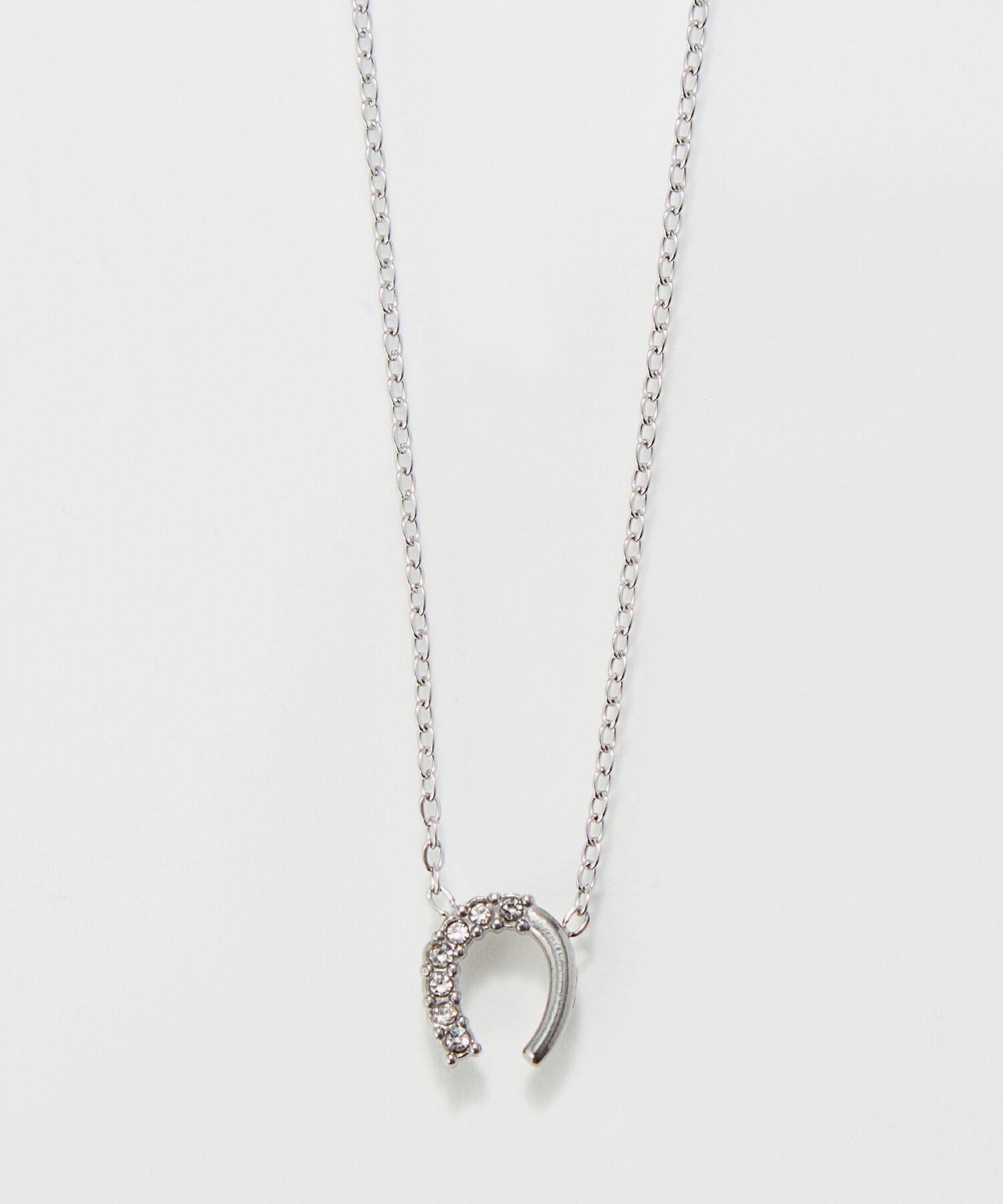 Phoebe「【金属アレルギー対応】グロッシーミニホースシューネックレス　シルバー　ステンレス/馬蹄/蹄鉄/ギフト」|ネックレス|